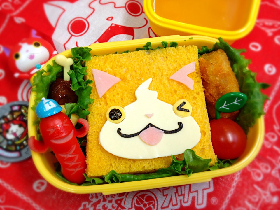 3/13 ジバニャンサンドイッチde次男坊お別れ遠足弁当☆